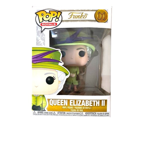 Funko Pop! Royals 01 Queen Elizabeth II Green Dress Vinyl Figure NIB - Picture 2 of 4